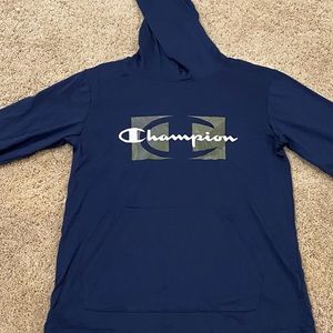 New kids champion long sleeve hooded tee.